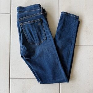 Rag n Bone Cate Mid-Rise Ankle Skinny Blue Denim Jeans